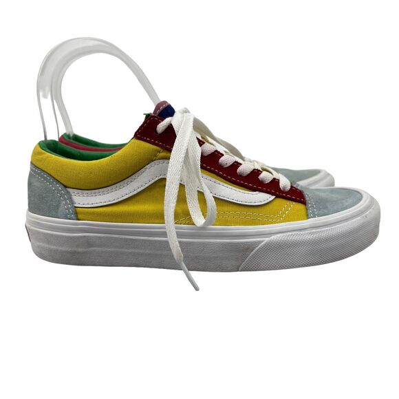 Vans Colorblock Sneakers Womens 6 Suede & Canvas Colorful Skateboarding Shoes - Picture 1 of 11